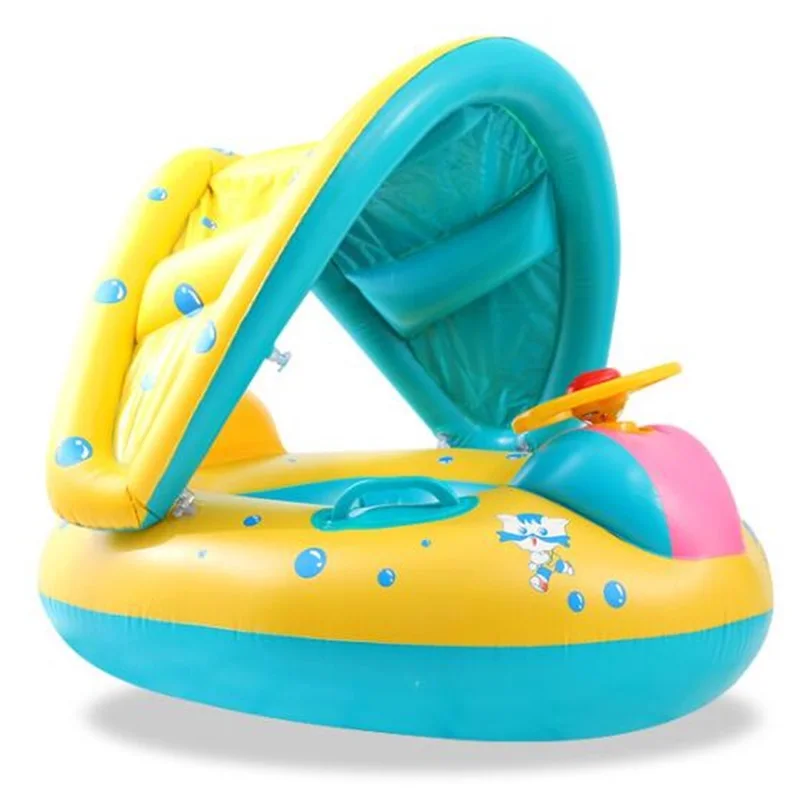

Детский надувной плавающий бассейн, круглая плавательная игрушка для бассейна, сиденье, лодка, безопасный тренировочный бассейн, лето
