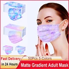 10-100 шт., одноразовые маски для взрослых, 3 слоя