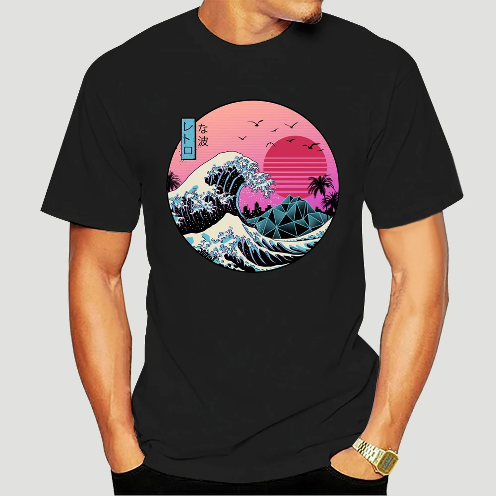 

The Great Retro Wave Japan Anime T-shirt Harajuku Streetwear Cotton Camisetas Hombre Men Vaporwave Funny Cool T Shirt 4041X