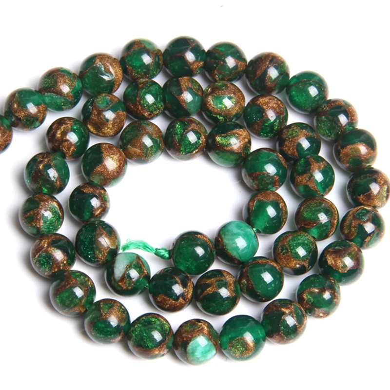 Бусины из натурального жемчуга небесно голубого перегородчатого камня Гладкие