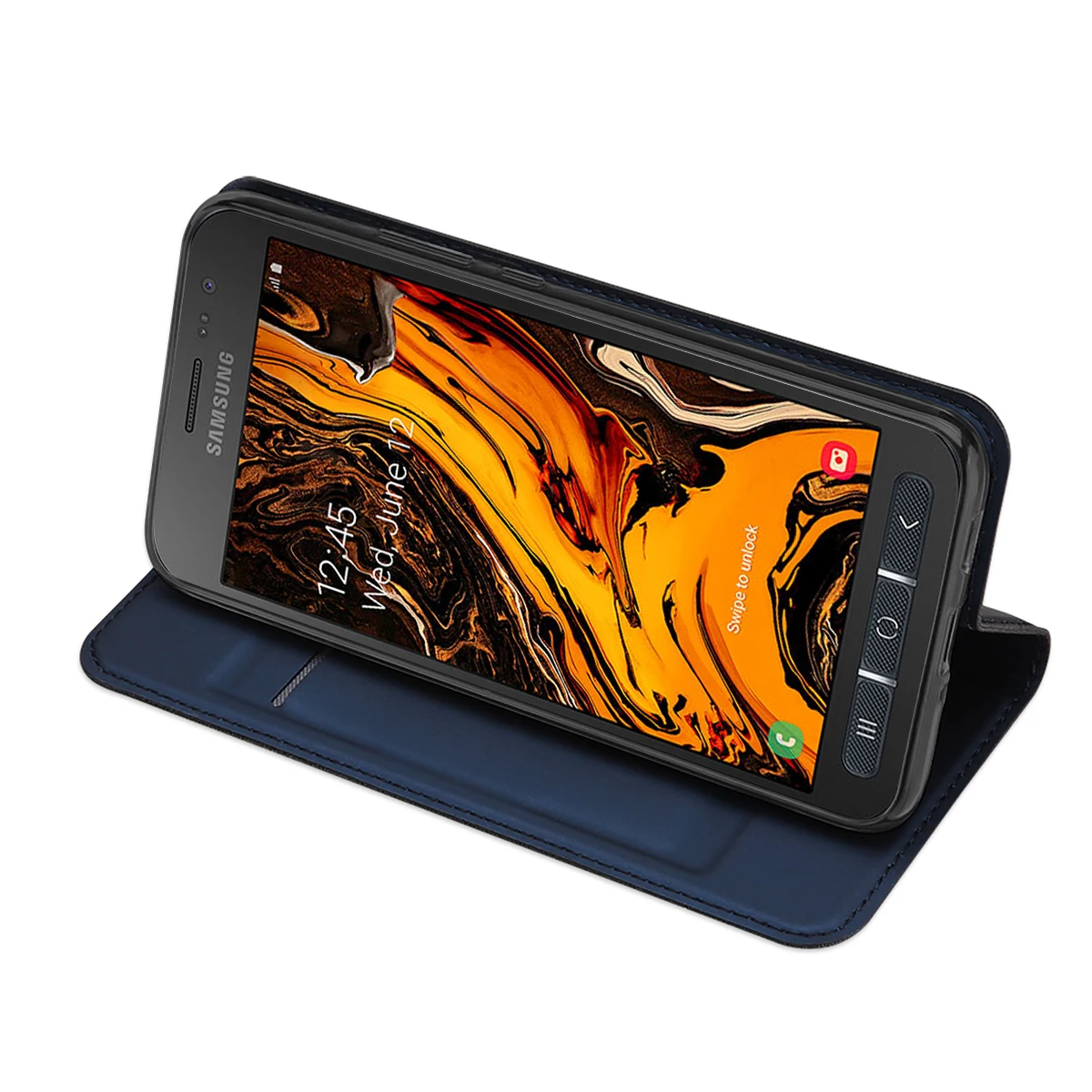 Чехол для Samsung Galaxy Xcover 4 G390F роскошный кожаный тонкий Чехол-книжка с магнитной