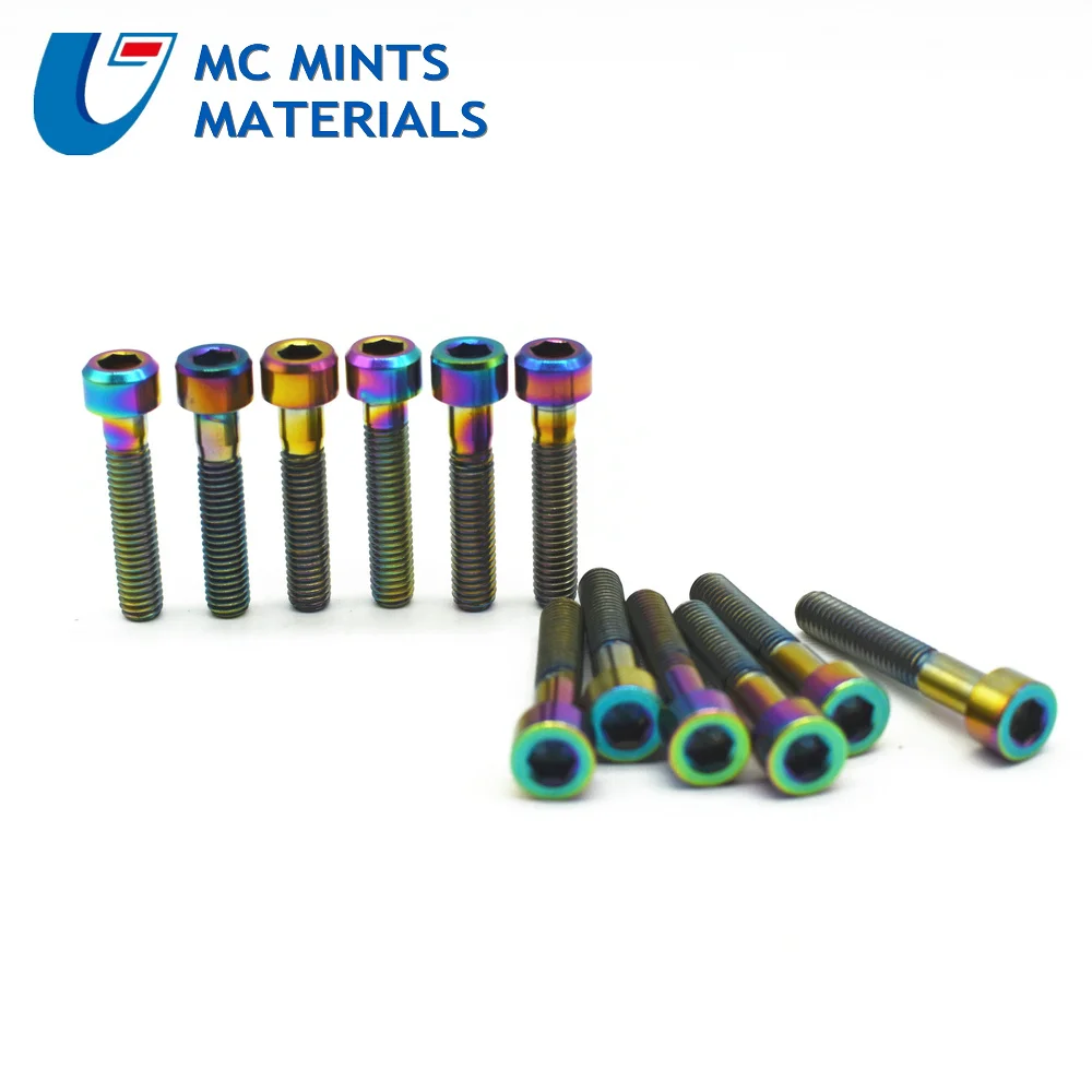 Ti болты M6 x30/40/50/60/70/80 мм крышка чаши Горный/Дорожный BikeColumn Шестигранная головка
