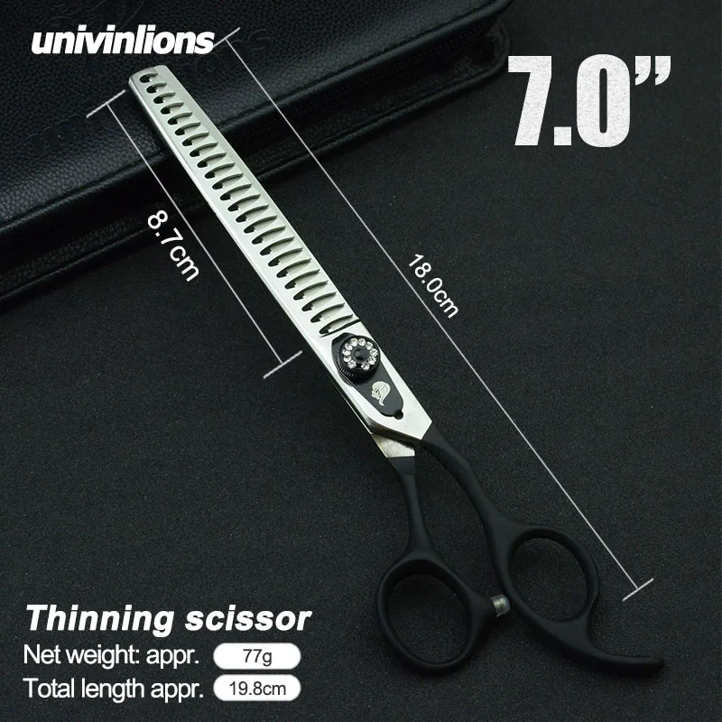 

7" Pet Dogs Gromming Scissors Thinning Shears Sharp Edge Animals Cat Shark Teeth Cutting Stainless Steel Barber Cutting Tools