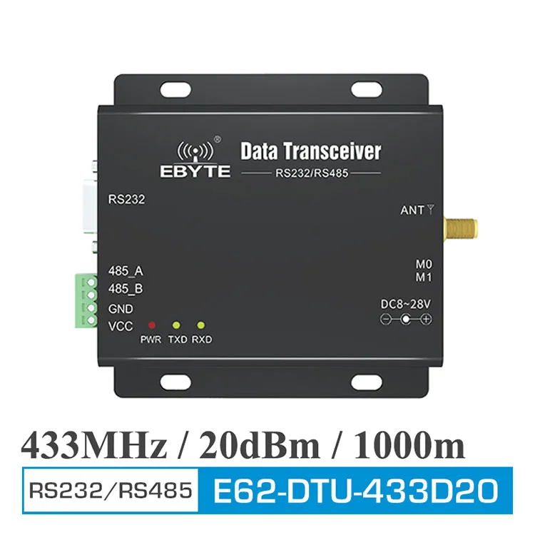 Полный Duple 100 мВт 433 МГц точка-точка передачи RS485 промышленный Iot Fhss аппарат который
