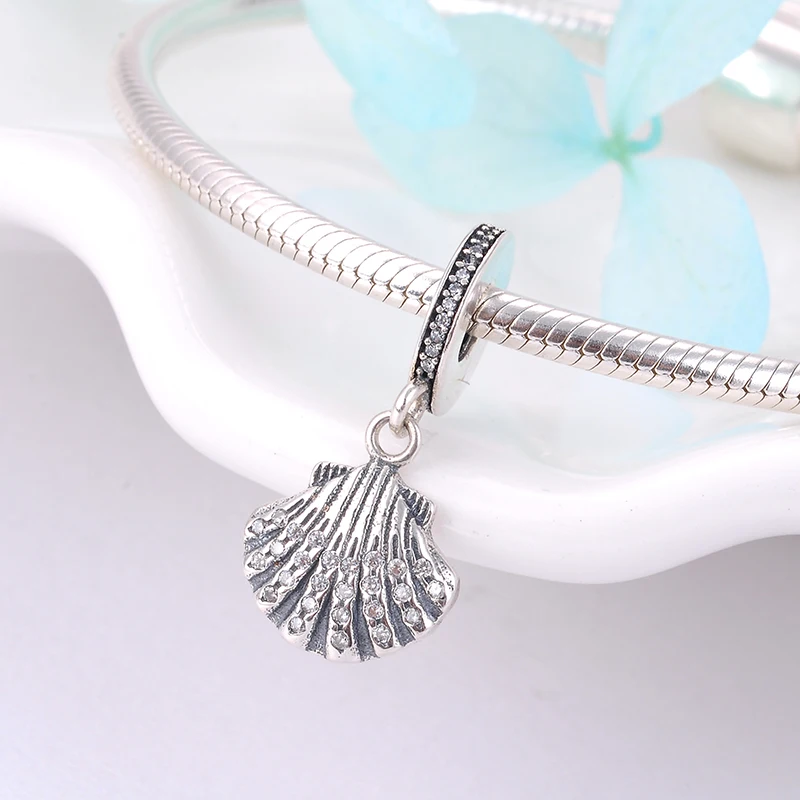 Бусины шармы летние из серебра 2018 пробы подвески натуральной ракушки для