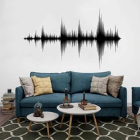 audio wave wall decal sound wave wall sticker recording studio for music producer room bedroom vinyl removable dw6747
