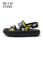 utune sandals for women summer platform shoes outside printing beach eva 4cm female slides slippers outdoor thick sole non slip