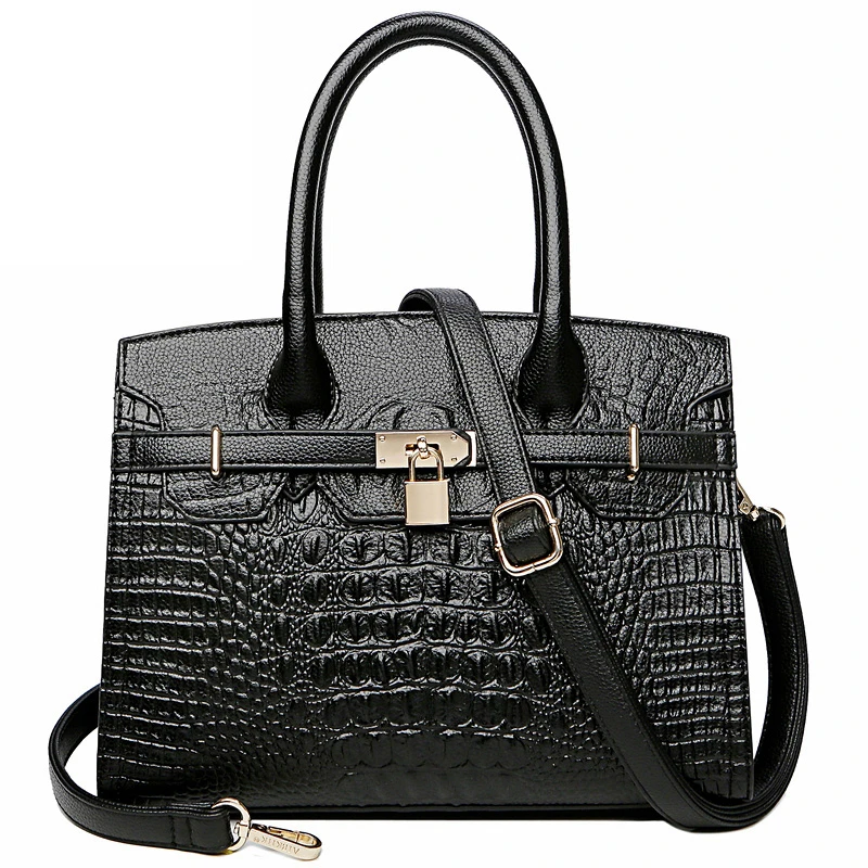 

Classic Crocodile Pattern Designer Women Handbags Tote High Quality Genuine Leather Women's Shoulder Bags Luxury Messenger Bags
