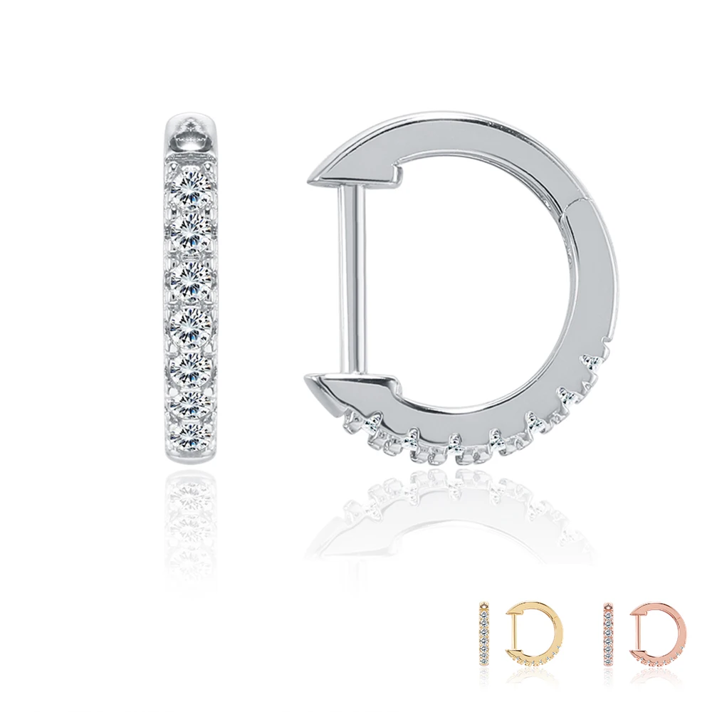 

ZEMIOR Small Hoop Earrings For Women 5A Clear Cubic Zirconia 3 Colors Earring Anniversary Female Fashion Jewelry Free Shipping