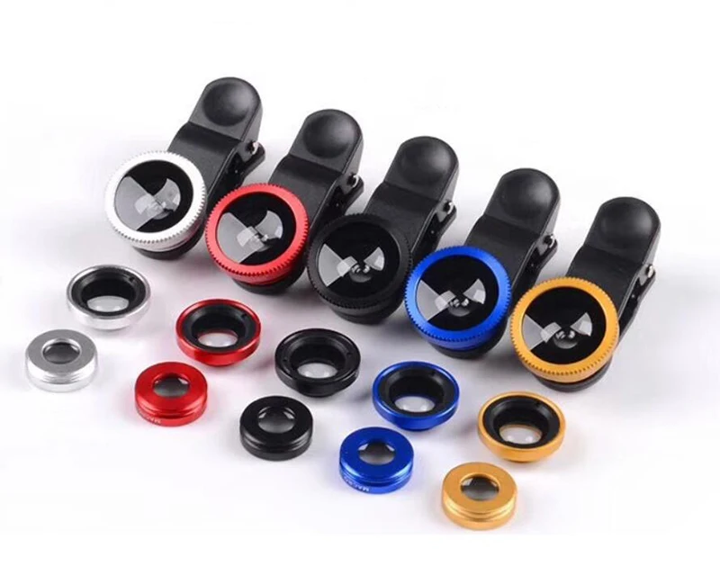 Объективы для смартфона 3 в 1 широкоугольный макро объектив &quotрыбий глаз