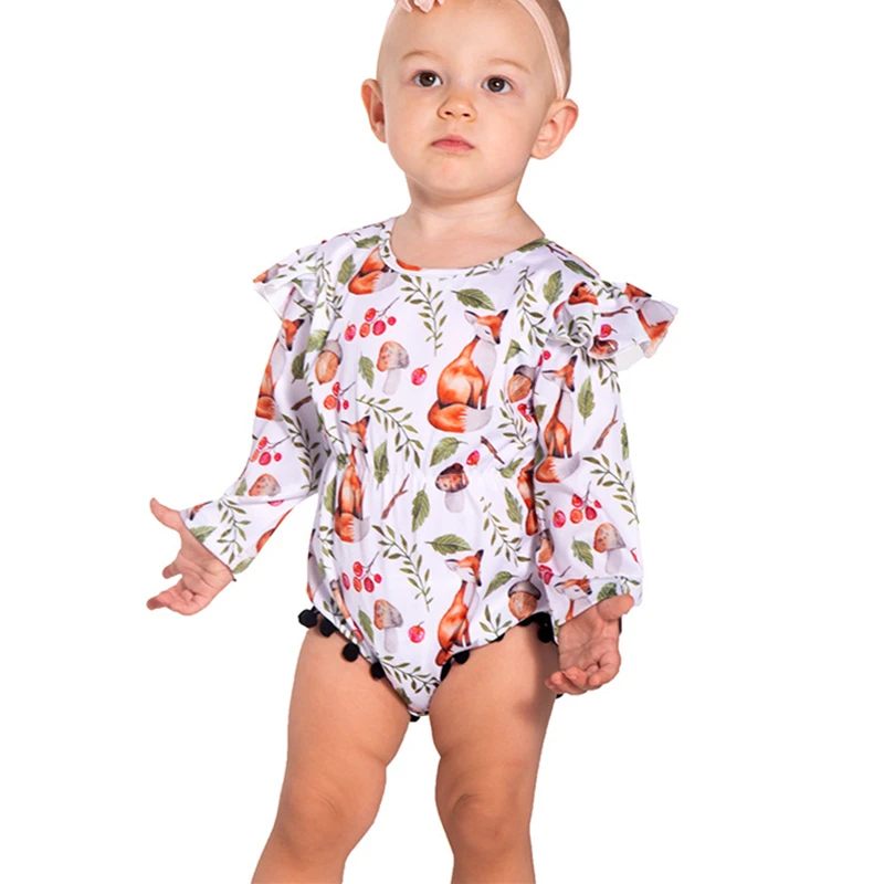 Боди для малышей боди одежда с изображением грибов цветочным рисунком длинными