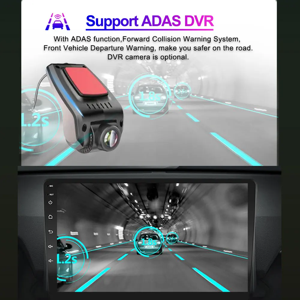 Adas ночное видение Full HD 1080P Автомобильный видеорегистратор камера с двойным