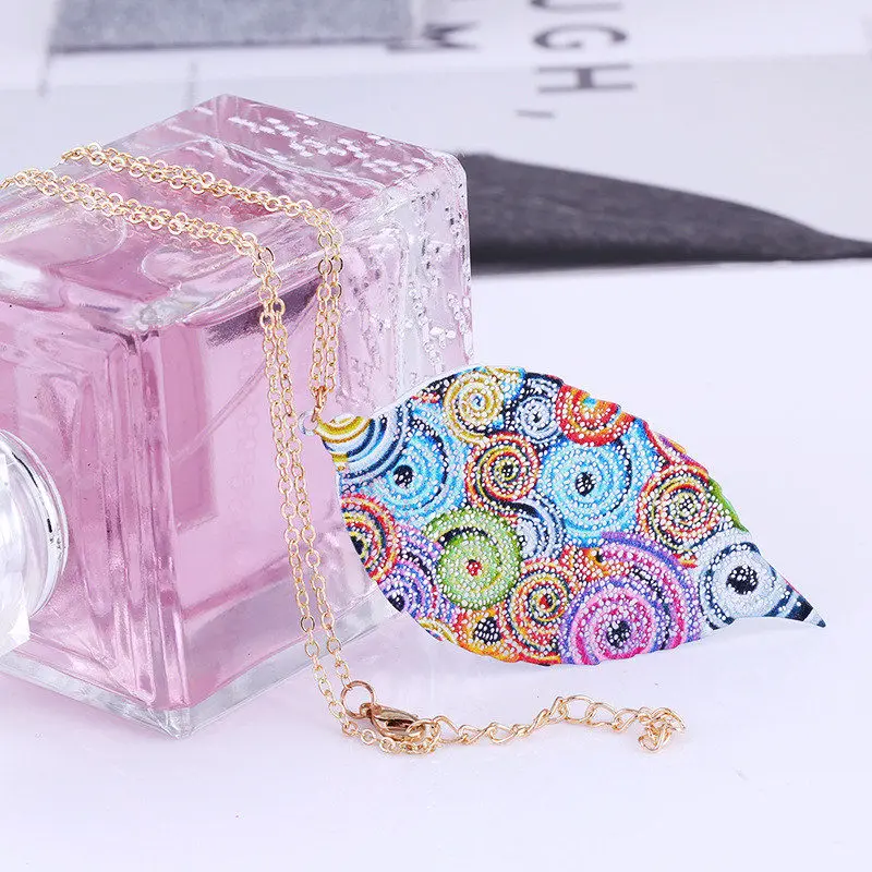 Colorful Liuxsp свитер пальто ожерелье s дамы девушки Специальные Листья лист кулон ожерелье длинная цепь ювелирные изделия для женщин подарок - Окраска металла: Colorful