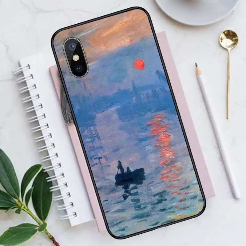 

Claude Monet art painting Pattern Phone Cases for iPhone 11 12 pro XS MAX 8 7 6 6S Plus X 5S SE 2020 XR Luxury brand shell funda