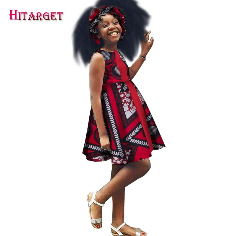 Новые африканские платья для девочек одежда Fift Kanga дашики восковые без рукавов