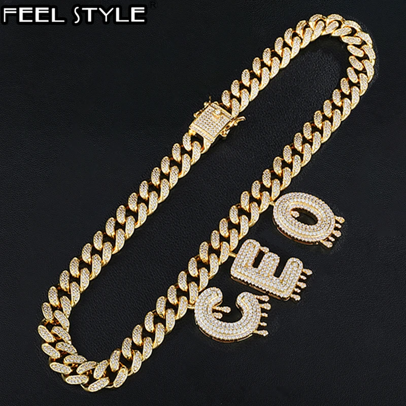 Хип-хоп серебряный цвет пользовательское имя 12 мм Сделай Сам A- Z капельная