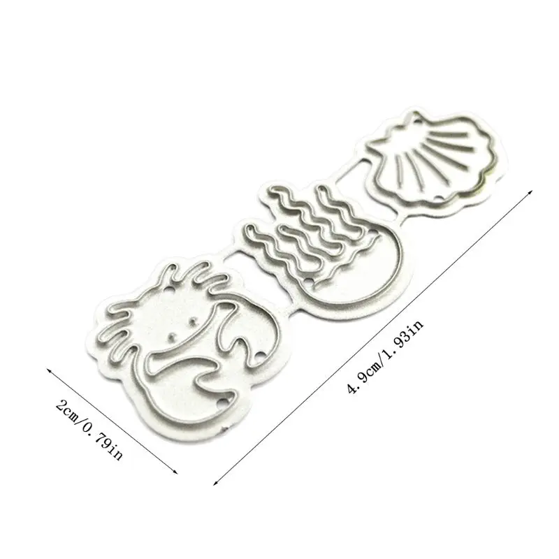 Корпус Осьминог Краб металлический Трафаретный вырубной штамп Скрапбукинг