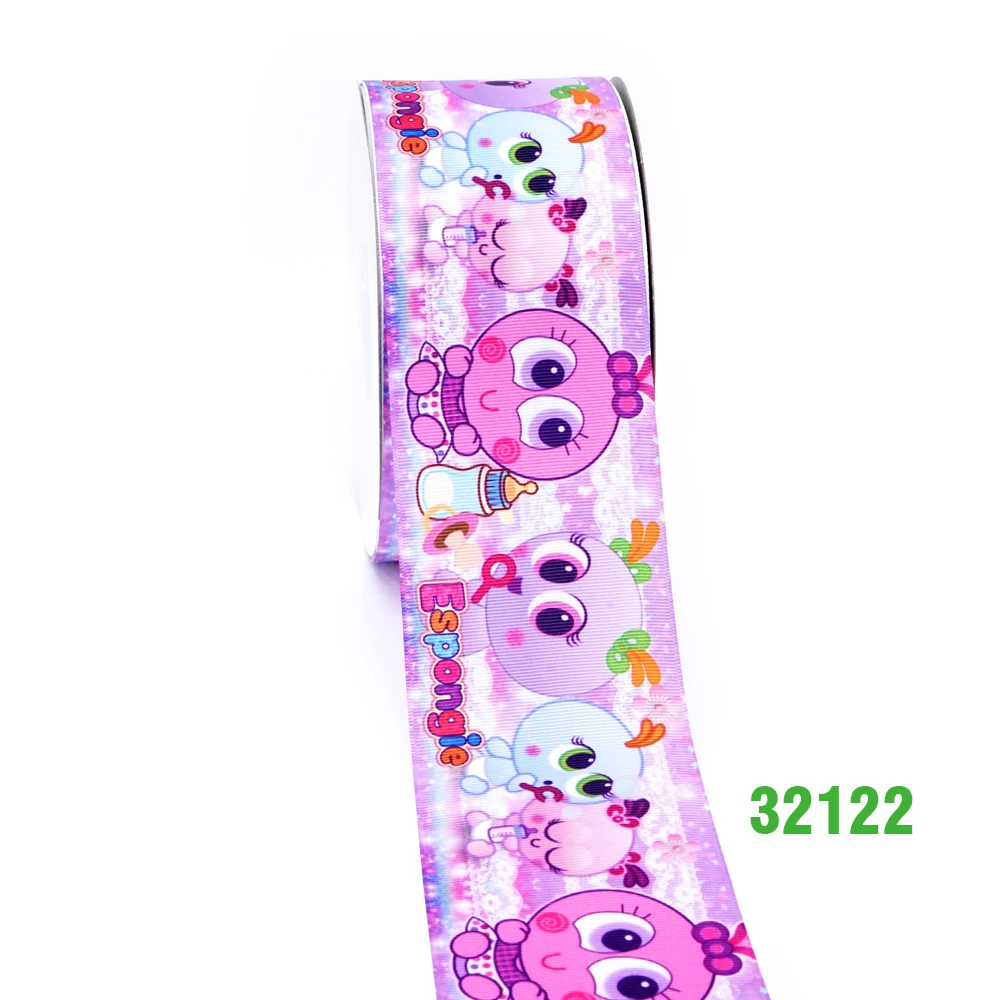 50 ярдов мультфильм напечатанный grosgrain ленты 32163 - Цвет: 32122
