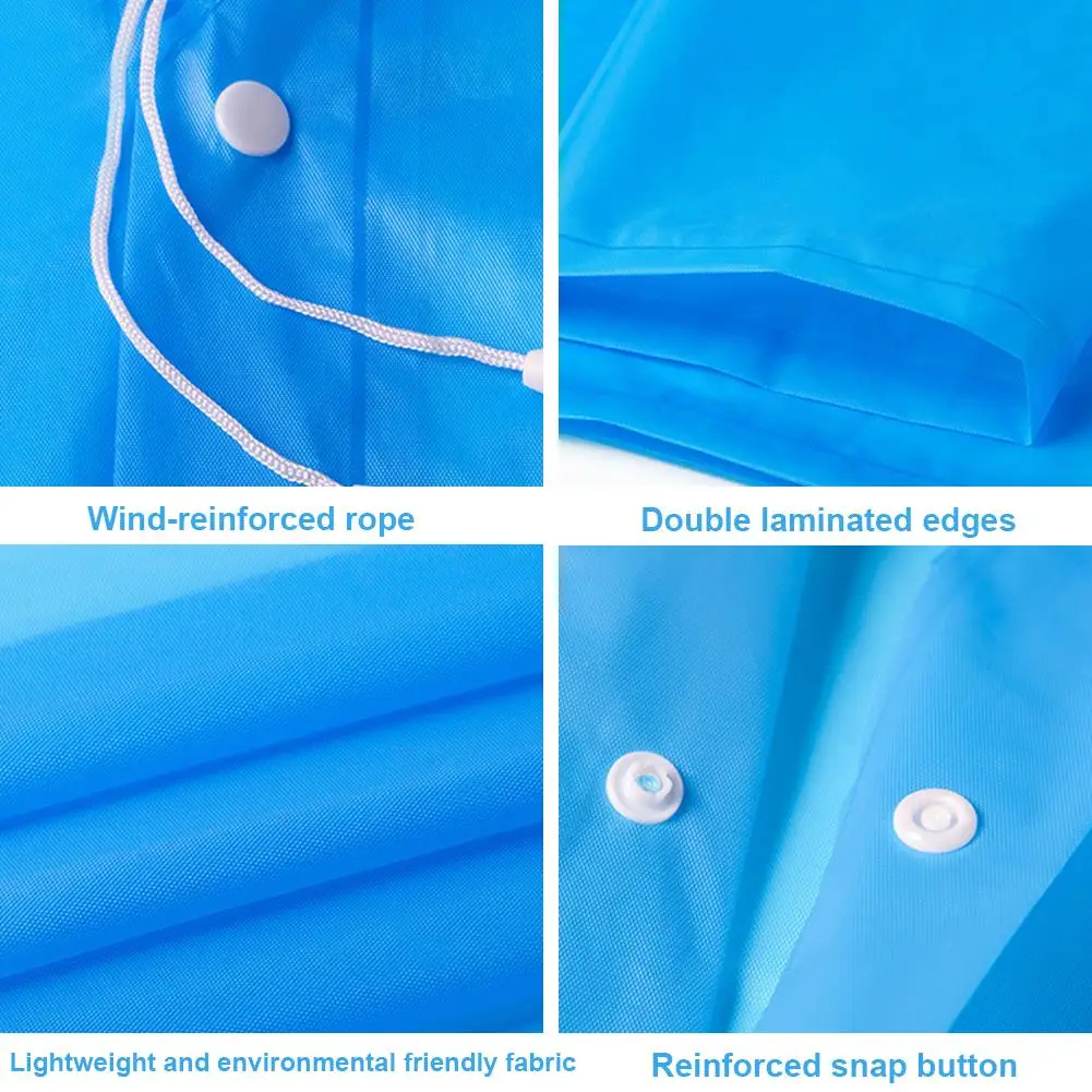 Неодноразовый легкий дождевик EVA мягкий водонепроницаемый дышащий защита от