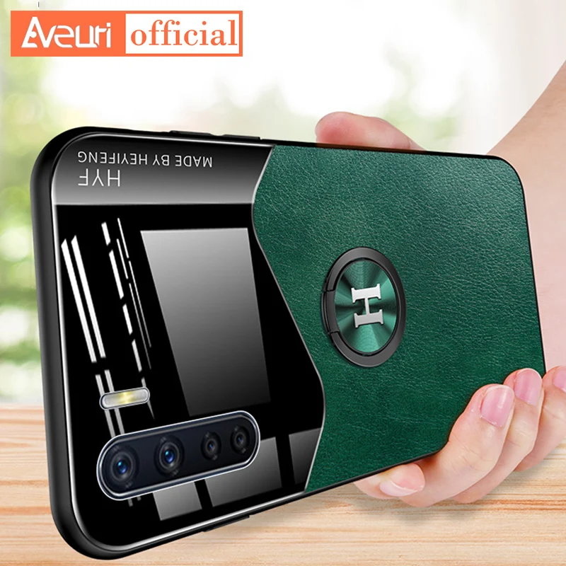 Автомобильный держатель для телефона кожаный чехол OPPO A5 A9 2020 Realme X XT X2 V5 X7 X50 Pro Find