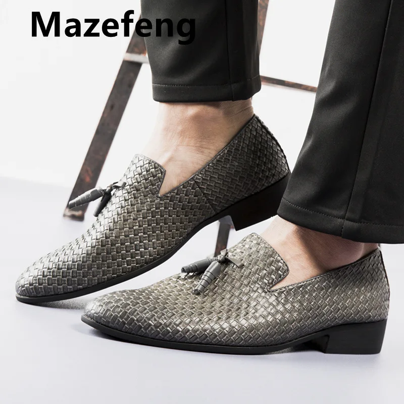 

Luxury Snake Pattern Real Leather Formal Men Shoes Square Toe Crystal Man Party Dress Shoes Fashion Business Leather Shoes 38-48