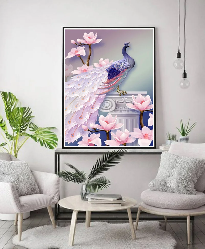 Картина из страз Peacocks 5D сделай сам Набор для вышивки крестиком животное ручной