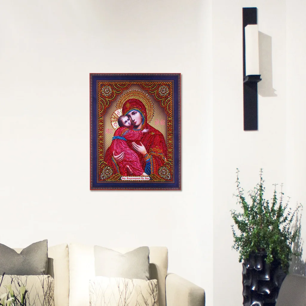 Алмазная вышивка 5D особой формы картина из религиозные иконы кристаллов