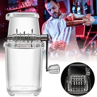 1 25l small portable transparent manual ice crusher household hand cranked ice machine high quality shredder ice cutter chopper