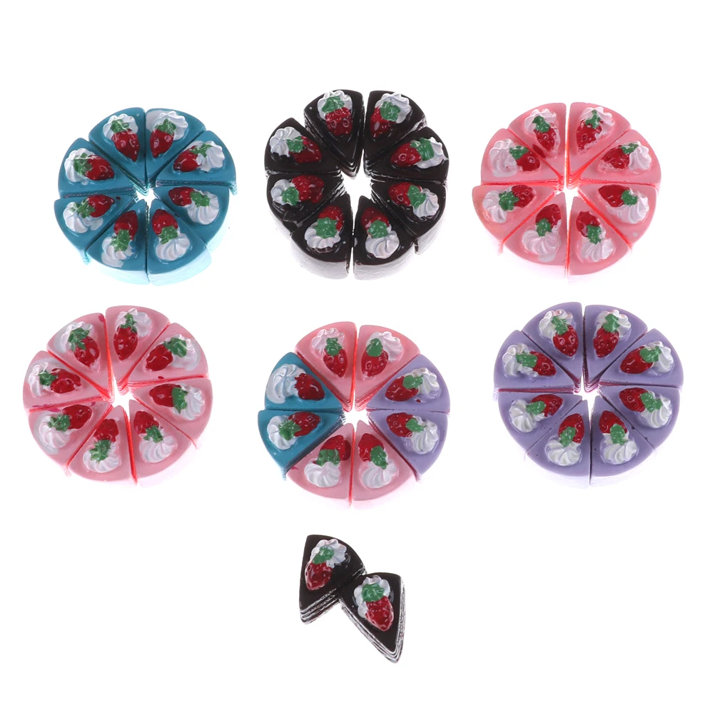 

10 шт., миниатюрный Кабошон из смолы с плоским основанием