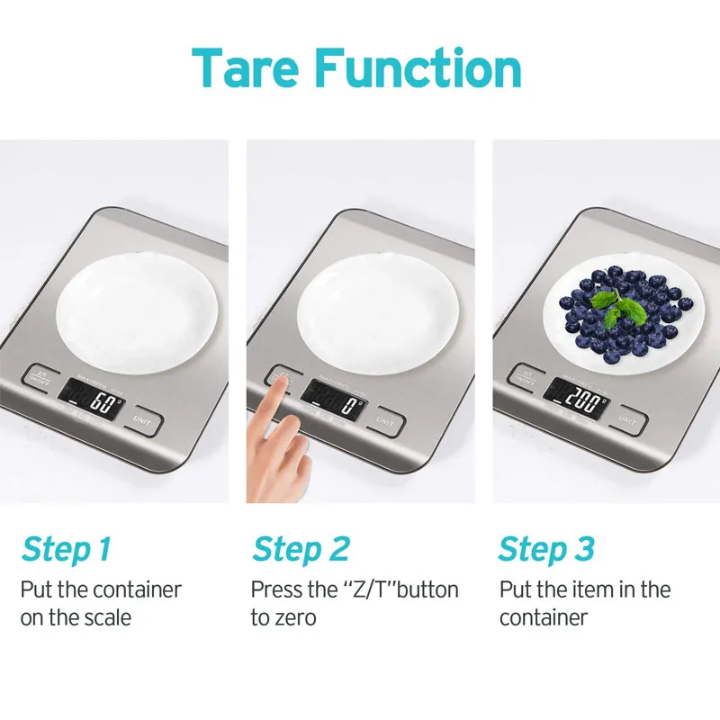 Бытовые кухонные весы тонкие цифровые точные электронные с ЖК-дисплеем