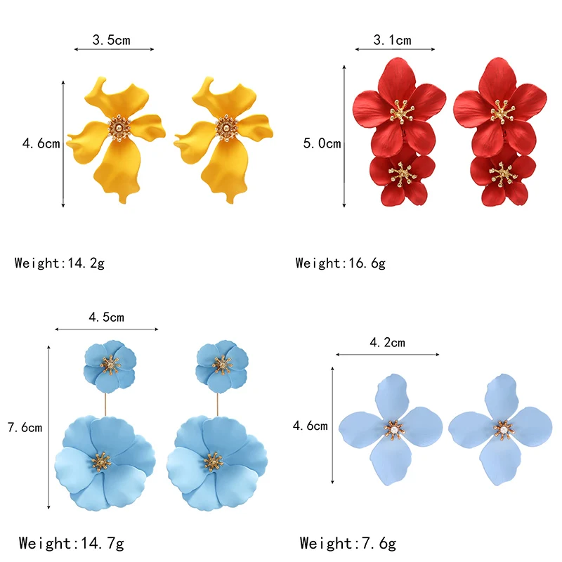 Модные корейские серьги 2019 новый дизайн в виде цветка женские милые и акриловые