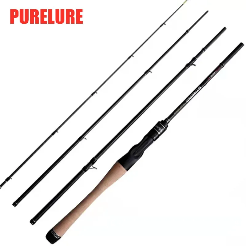 

PURELURE Imported Fuji Accessories Lure Rod Toray Carbon Fiber Fishing Rod 4 Section Lightweight Portable Competition Rod