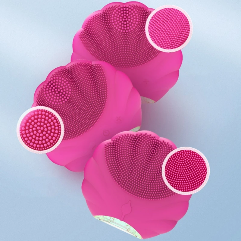 

5-уровневая силиконовая электрическая щетка для чистки лица, ультразвуковое очищающее средство для лица