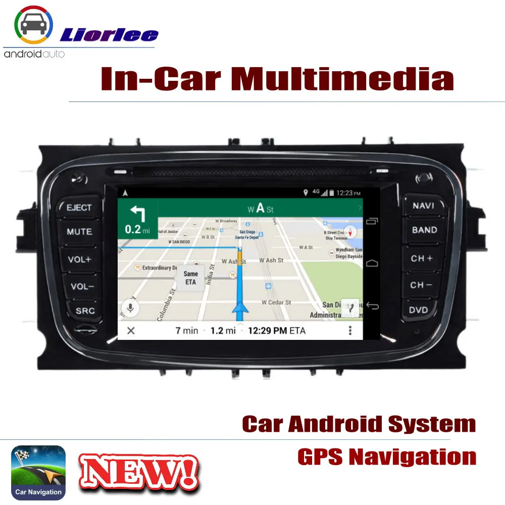 Автомагнитола DVD GPS плеер навигация для Ford Focus 2008 2011 Android HD дисплей система аудио