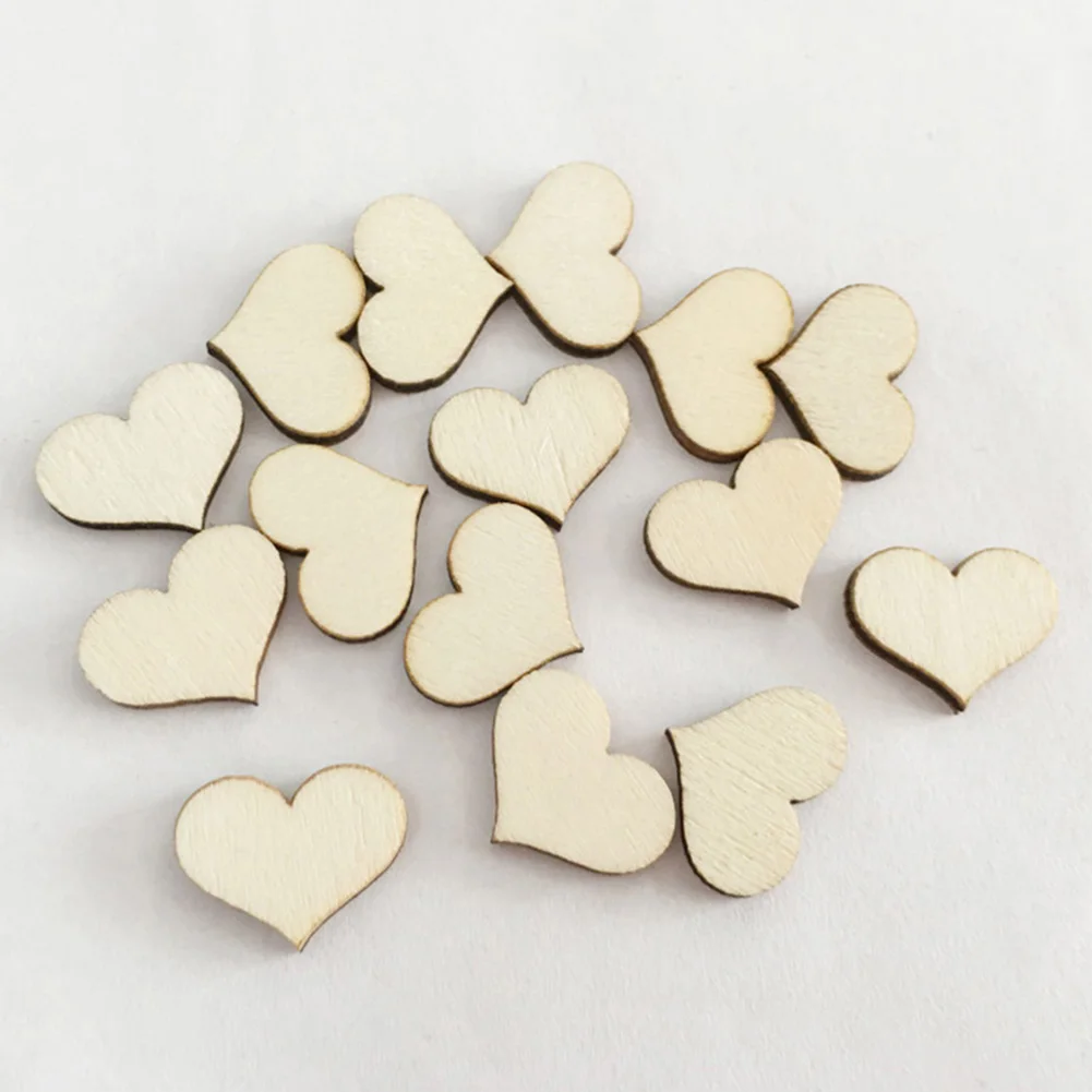 100 шт. В форме сердца деревянные пуговицы деревенский швейный Свадебный декор для