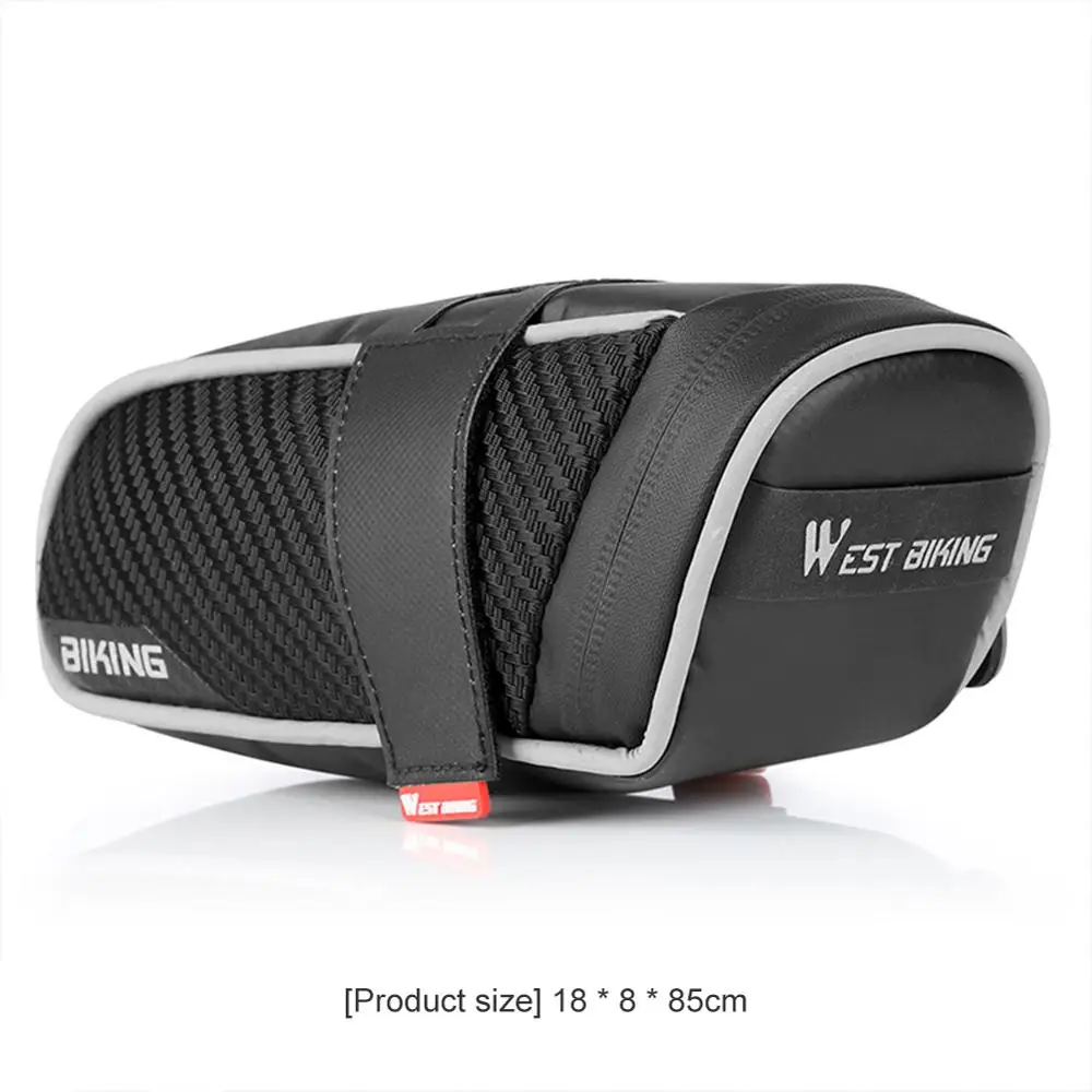 

WEST BIKING Bicycle Saddle Bag MTB Mountain Road Bike Waterproof Reflective Tail Rear Pouch Bag Cycling Storage Accessories