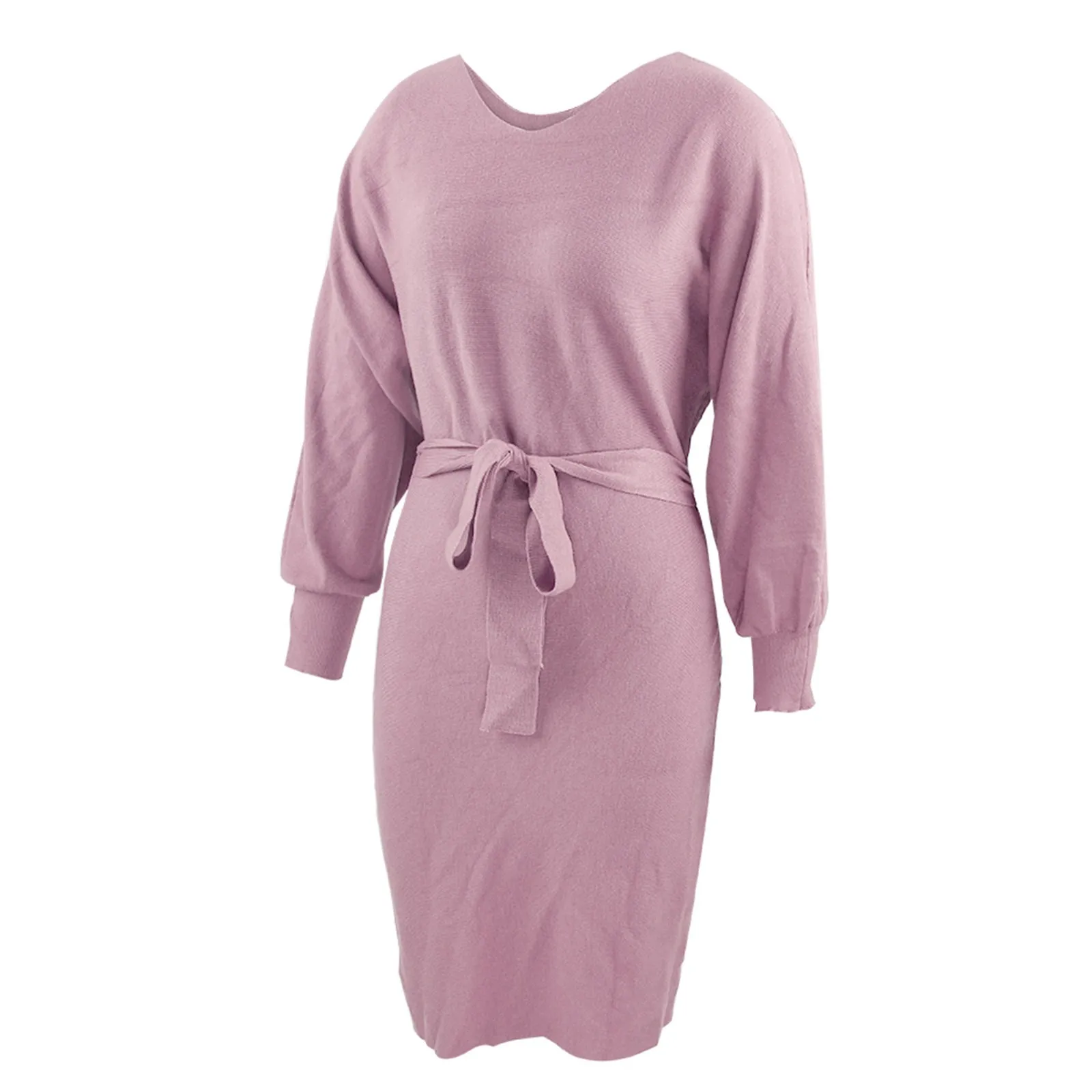 

Winter 2021 Close Waist High Waist Show Thin Mid Skirt Pullover Hip Dress Fashion Retro Loose Atmosphere Simple Temperament