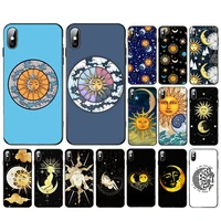 sun moon love mother art design phone shells for x xr xs max 5 5s 6 6s se 2020 8 7 plus pattern soft back tpu covers case fundas