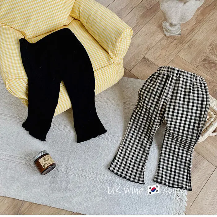 

VIDMID Girls pants trousers children's clothes spring summer new foreign style girls' fashionable versatile lattice pants P5116