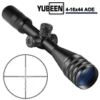 Тактический Оптический прицел YUBEEN 4-16x44 AOE, прицел для охоты с зеленой и красной подсветкой, Стандартный пневматический пистолет для страйкбола