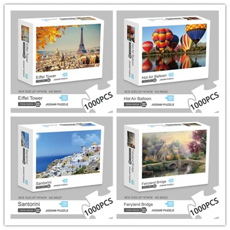

Christmas Gifts Puzzles for Adults 1000 Pieces Paper Jigsaw Puzzles Educational Intellectual DIY Large Puzzle Game Toys for Kids