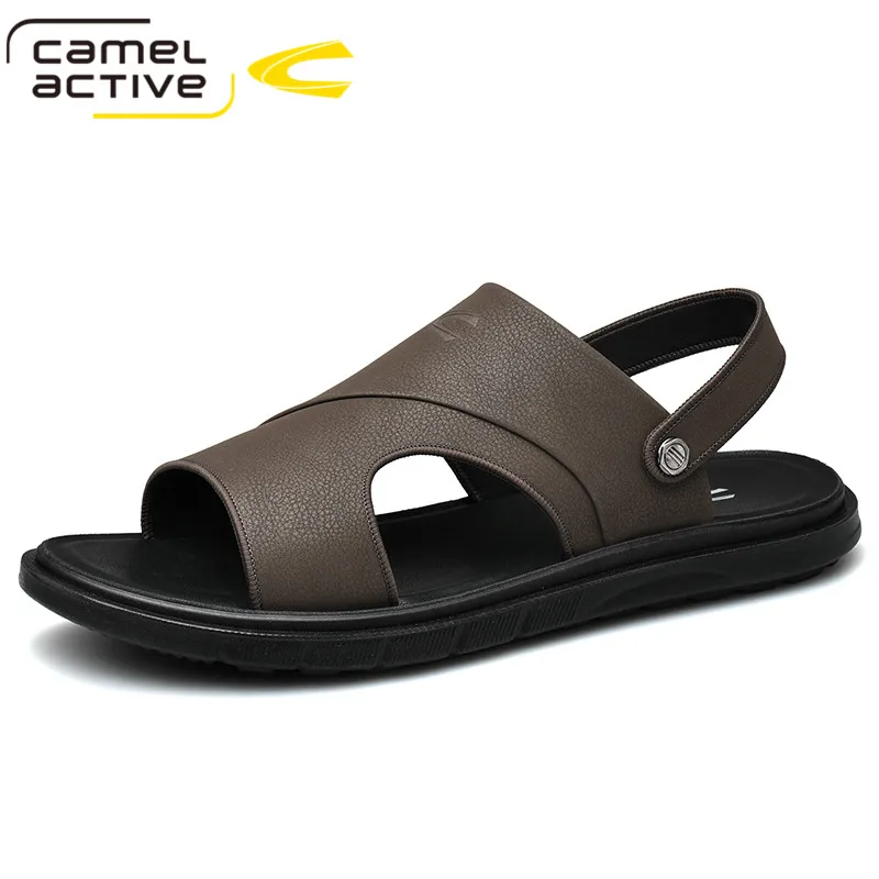 Мужские пляжные сандалии Camel Active черные повседневные Шлепанцы из искусственной