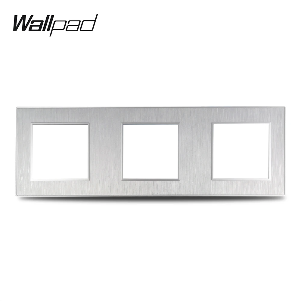 Wallpad S6 &quotсделай сам&quot Тройной 3 Way Серебряный Панель Матовый ПК для настенная