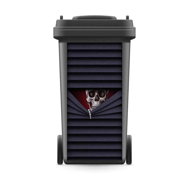 DIY мусорное ведро Стикеры абстрактный череп проверить снаружи Хэллоуин