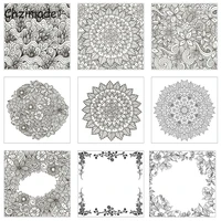 chzimade mandala pattern polymer clay texture silicone stamp sheets 10x10cm art craft supplies kits diy embossing pottery tools