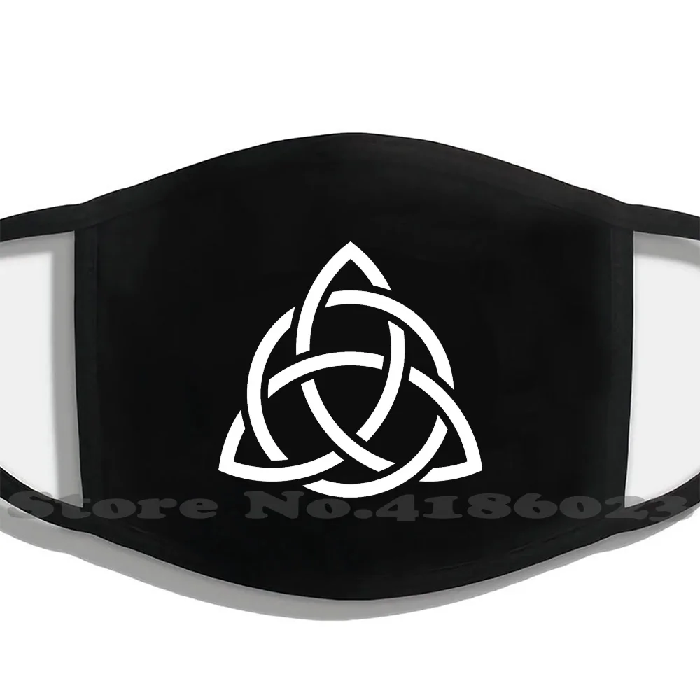 

Triquetra Power Of Three Fashion смешная маска для рта, маски для лица, очаровательная модель, мощность трех ретро, оккультный винтажный ужас