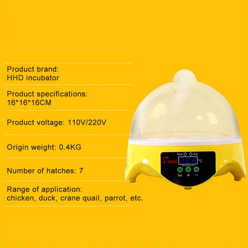 

HOT 7 Household Incubator Temperature Sensor Transparent Display Circulatory System Intelligent Control Automatic
