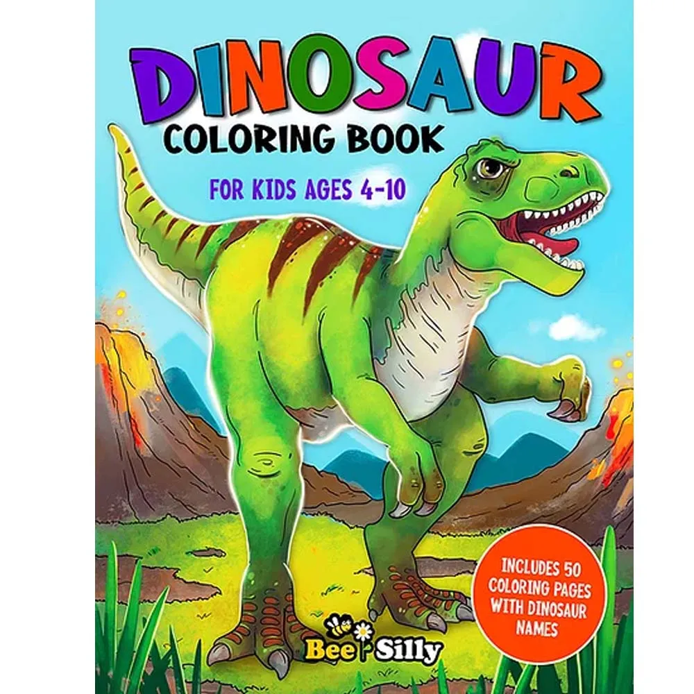 Dinosaur  Coloring Book for Kids 35 Fun Coloring Pages with Dinosaur Names I Educational Coloring Book 35 Page