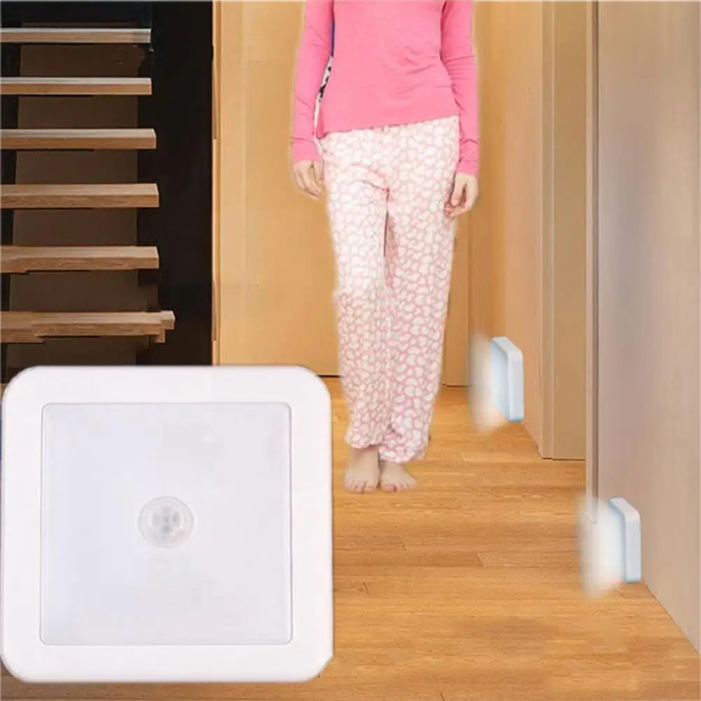 

Human Body Induction Night Light Motion Sensor Led Bedside Operated Battery Lamp Pathway Home Room Hallway Lamp Toile W4u0