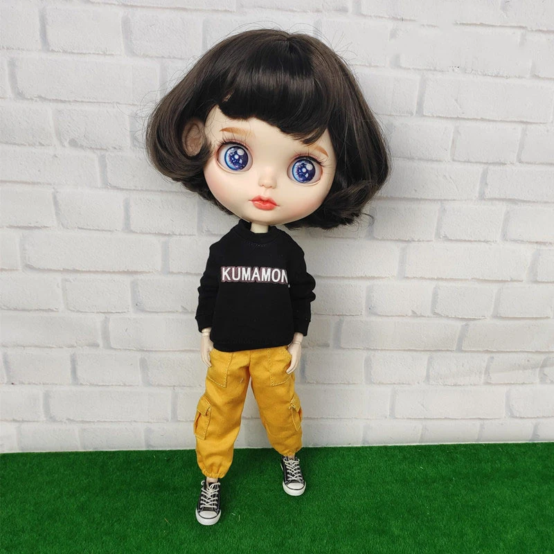Одежда для куклы Blyth толстовка с длинным рукавом комбинезон брюки ob24 Barbies Licca Pullip